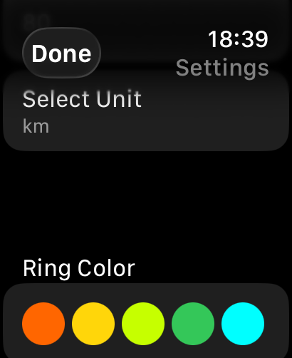 SportRing Watch screen 3